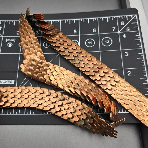 VTG Solid Copper Thunderbird Buckle w/ Stretch Belt 31" Native American Style - Picture 13 of 13